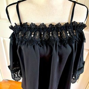 Fortune & Ivy Lace Off the Shoulder Blouse size XL